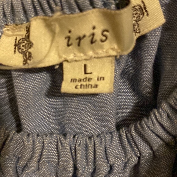 Blue off shoulder lace crop top - Picture 4 of 4